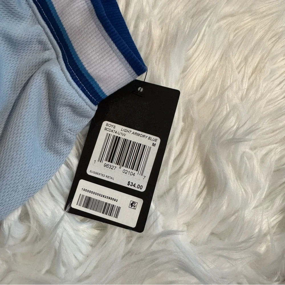 Converse Boys Basketball Shorts M 10-12 Blue Mesh‎ Athletic NWT